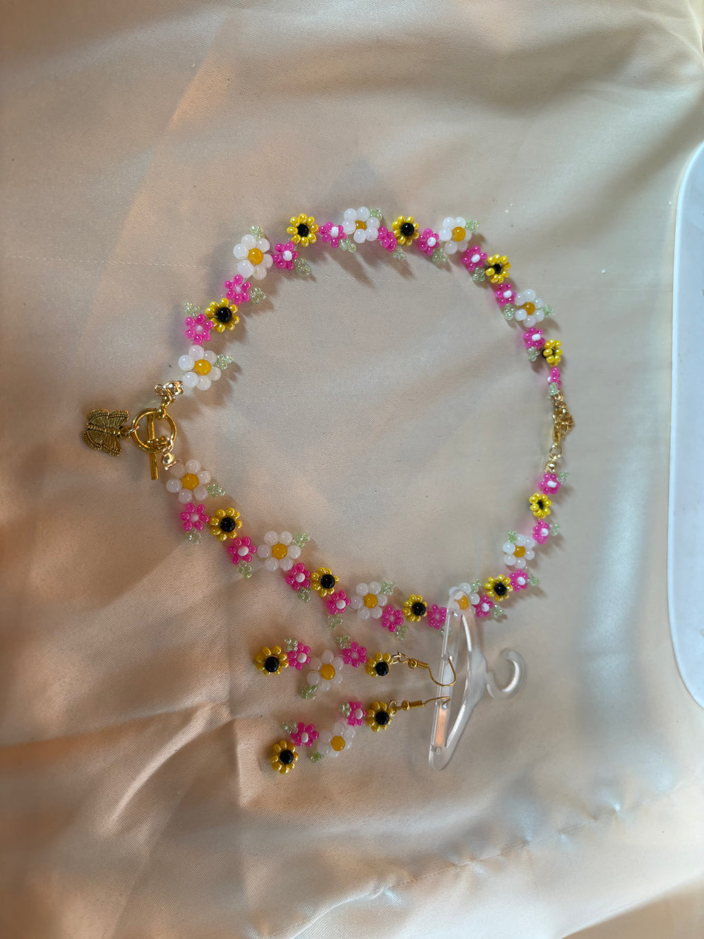 Flower Garden Necklace and Earings set.