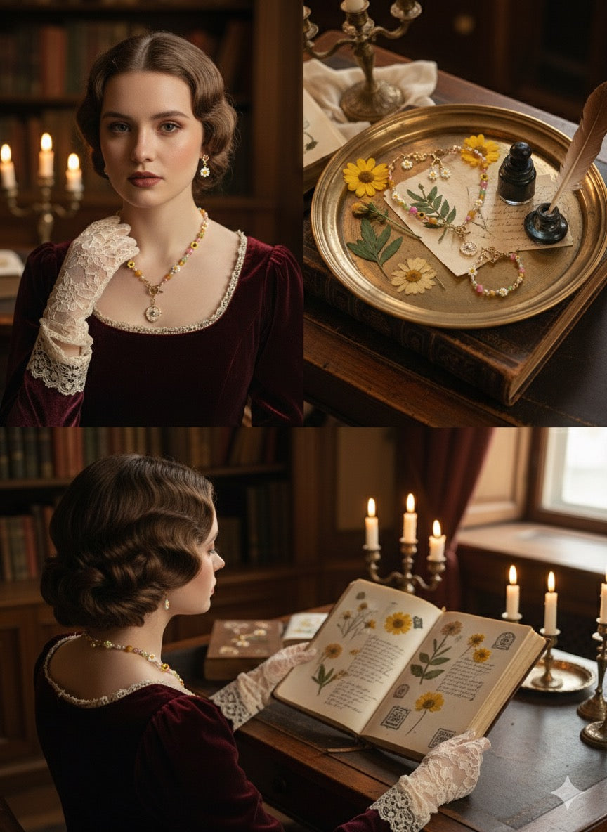 Autamn season Necklace and Earings set