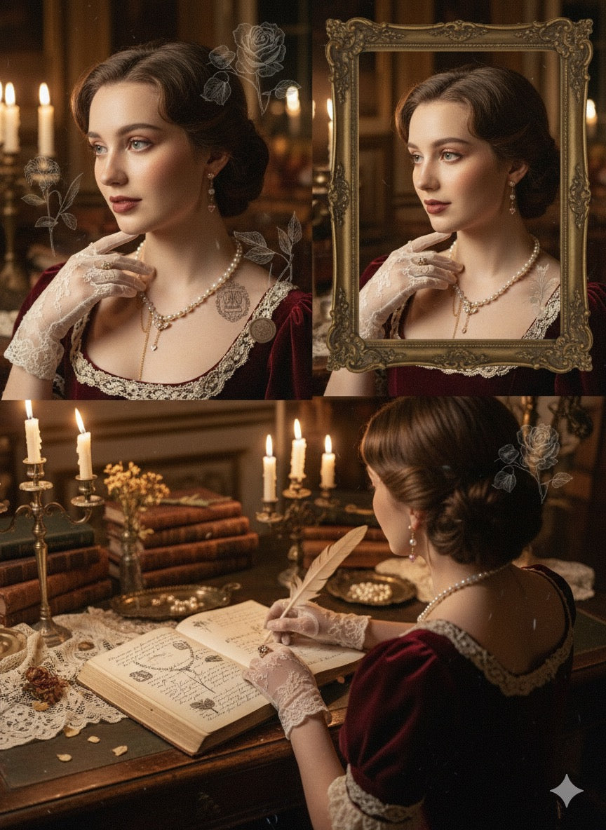 Wings Pearl Heart Necklace